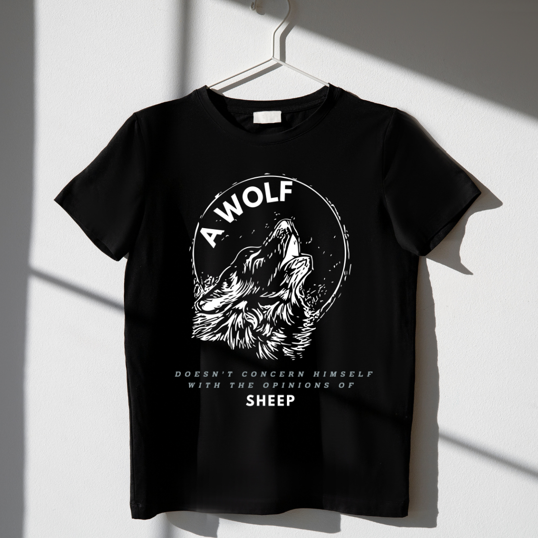 BLACK WOLF -Classic Male T shirt