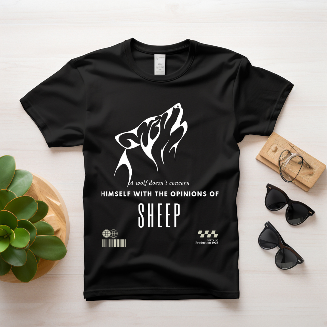 Wolf- Animal Classic Male Black T-Shirt