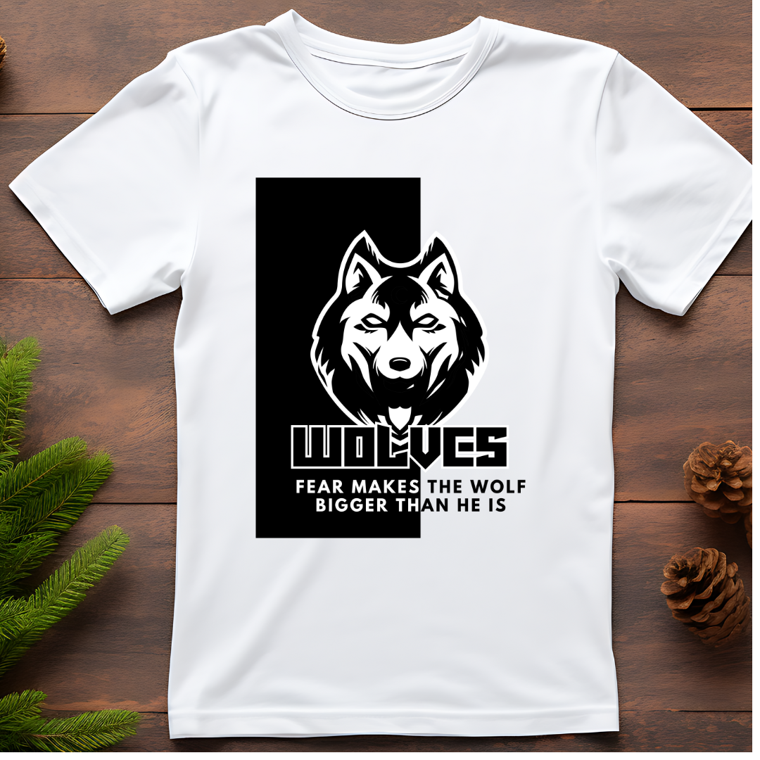 Black & White Wolf (White) T-Shirt