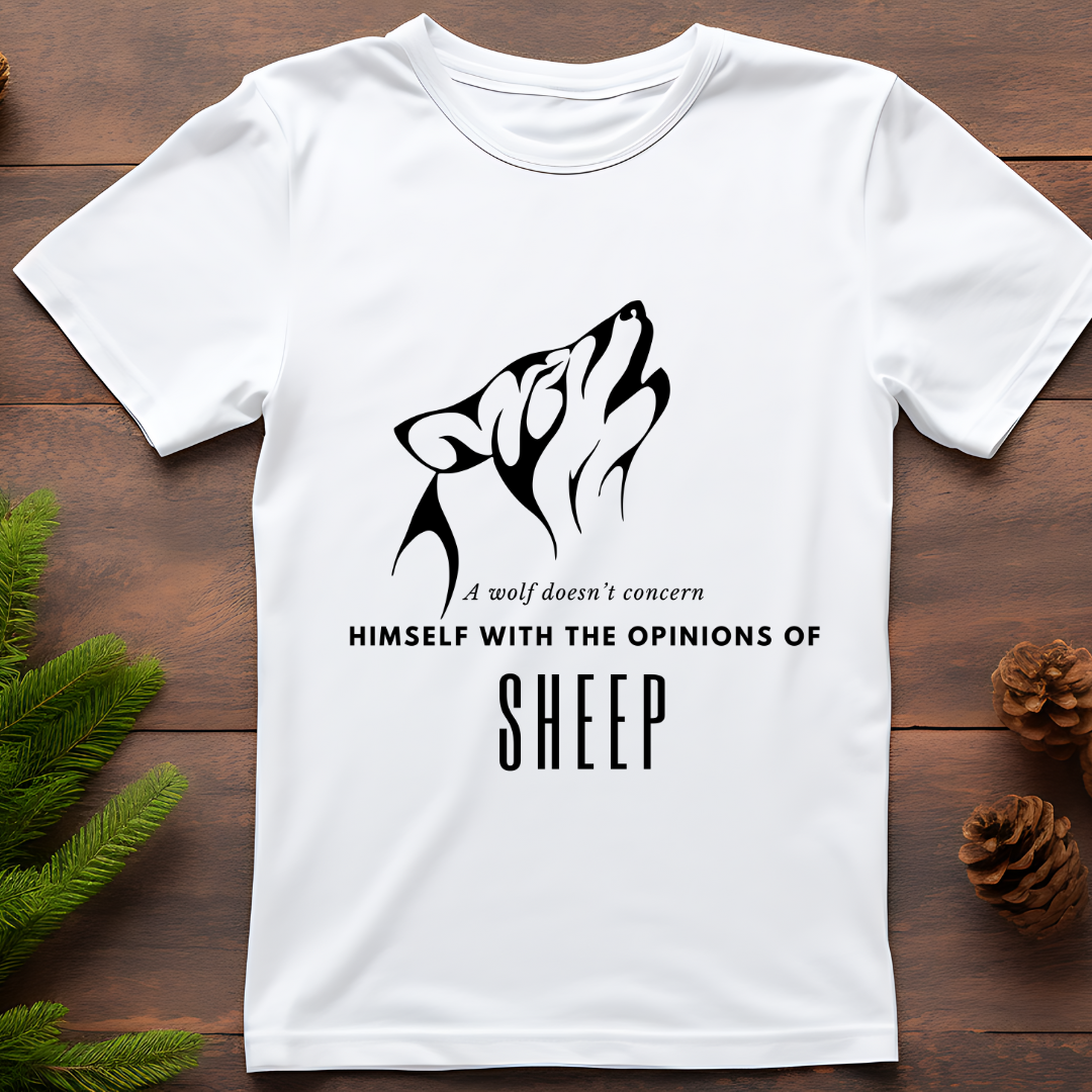 A Wolf Unisex Oversized White T-Shirt